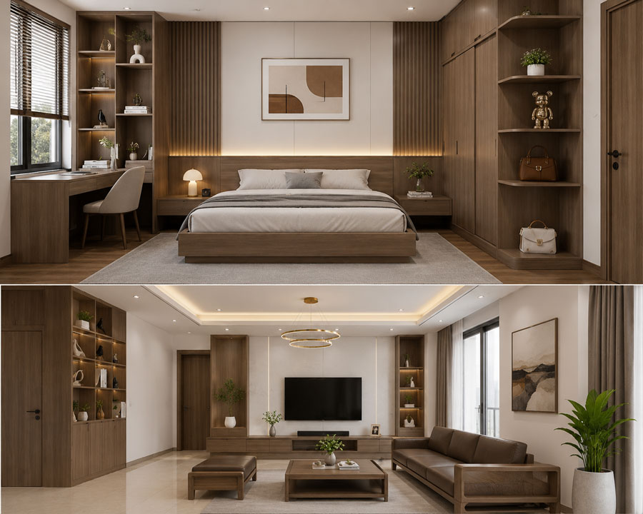 Hình ảnh được làm từ gỗ mdf phủ melamine