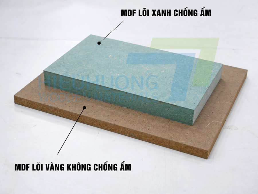 Hình ảnh gỗ mdf lõi vàng và lõi xanh chống ẩm