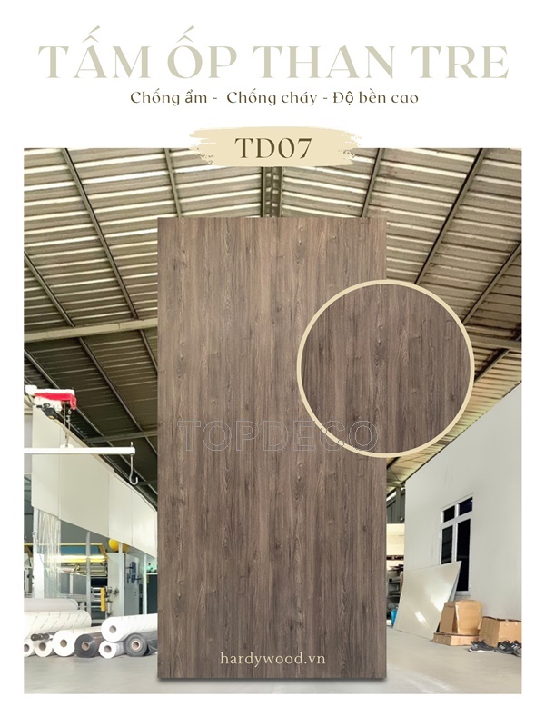 TD07 Tấm ốp tường than tre mã số TD07