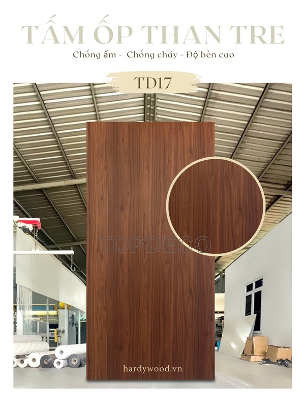 TD17 Tấm ốp tường than tre mã số TD17