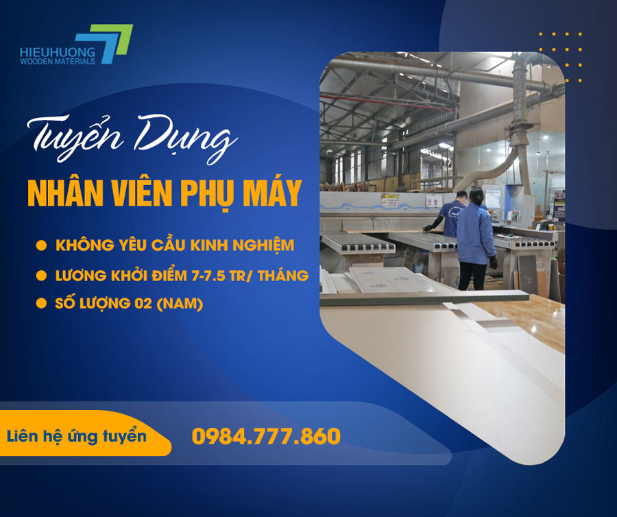 Tuyển dụng nhân viên phụ máy tại Hải Phòng