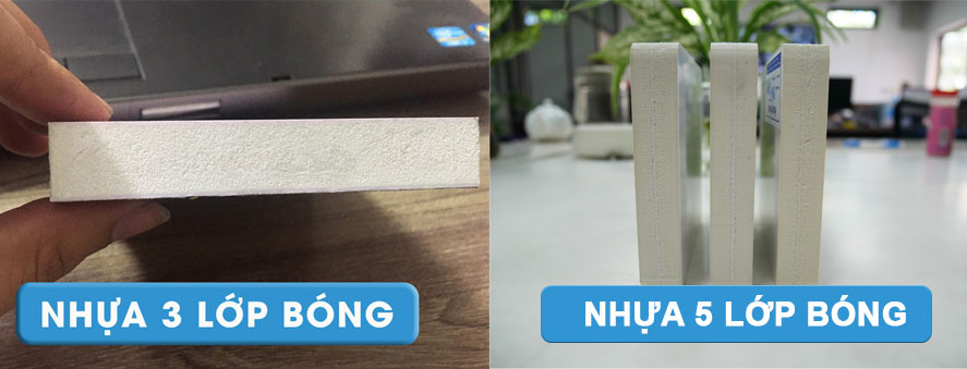 Sự khác nhau giữa gỗ nhựa 3 lớp và 5 lớp bóng