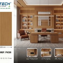 Hình ảnh gỗ nhựa phủ màng PVC mã màu 09