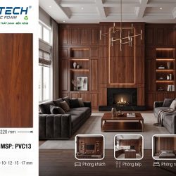 Hình ảnh tấm gỗ nhựa phủ màng PVC mã màu 13