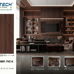 Hình ảnh tấm gỗ nhựa phủ màng PVC mã màu 14