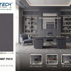 Ảnh tấm gỗ nhựa phủ màng PVC mã màu 19