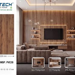 Hình ảnh tấm gỗ nhựa phủ màng PVC mã màu 20