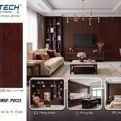 Ảnh tấm gỗ nhựa phủ màng PVC mã màu 22