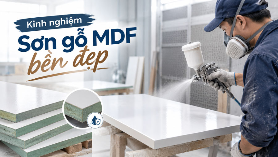 Kinh nghiệm sơn gỗ MDF bền đẹp